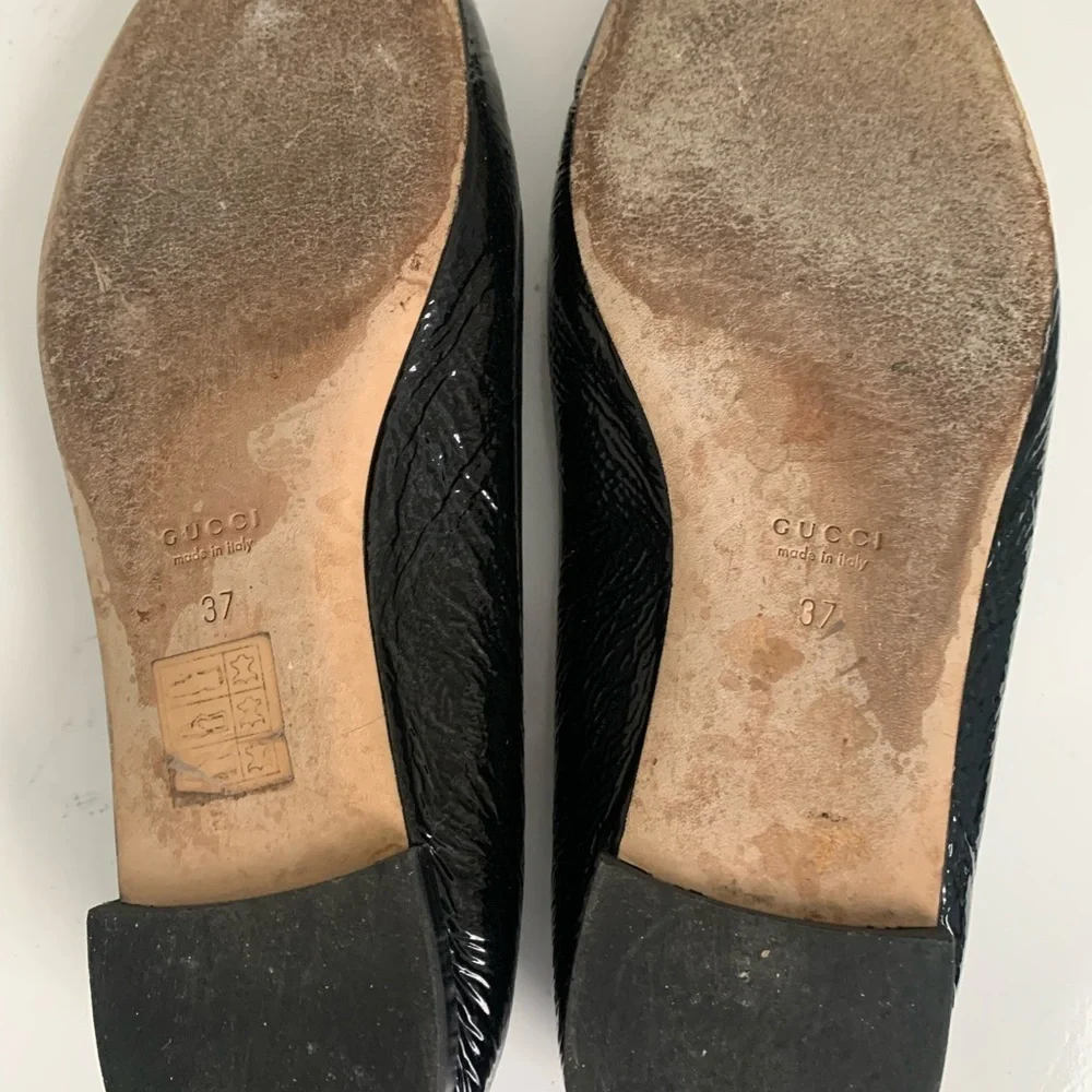 GUCCI FLATS WITH G STITCHED ON TOE SIZE 37 - Picture 4 of 5